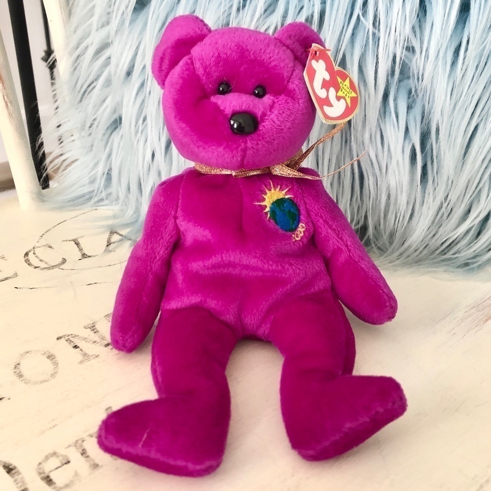 TY Beanie Baby, Millennium, Bear, Vintage,‎ 2000, Y2K, Nice Condition